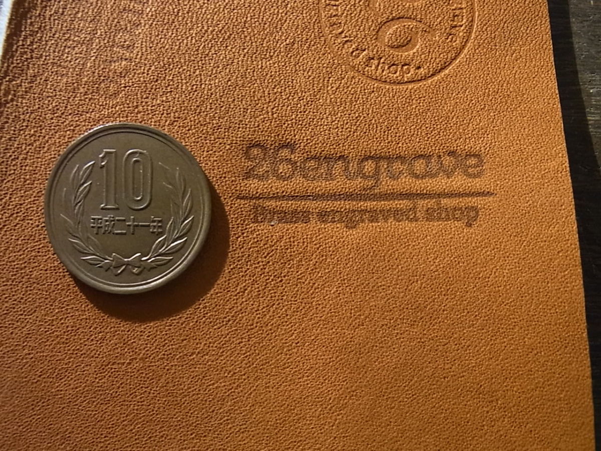 ヌメ革でない革への刻印 | 26engrave(レザークラフト 刻印 焼印 オーダーメイド製作 オリジナルロゴ)